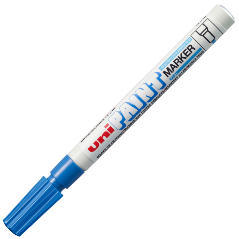 Marker cu vopsea pe baza de ulei,varf fin rotund,0.8-1.2 mm-albastru deschis