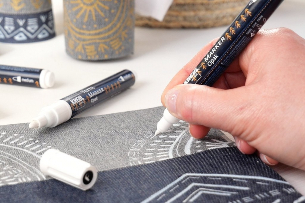 Marker Kreul Opak pentru textile Opak Kreul,varf mediu 2-4 mm, 13 culori [2]