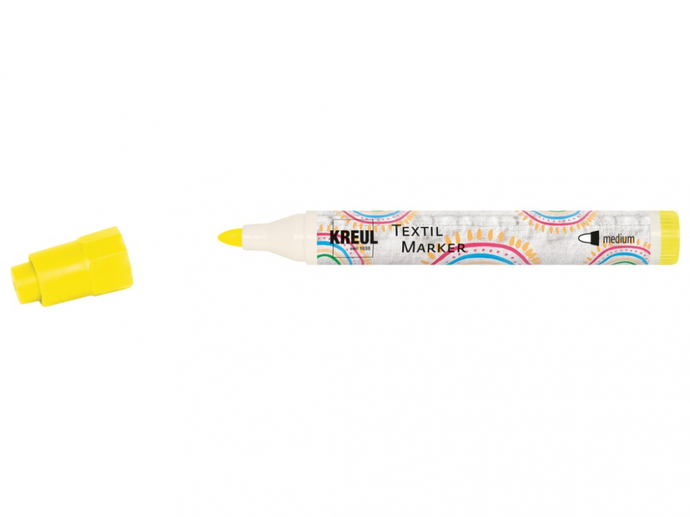 Marker Kreul pentru textile, vârf mediu 2-4mm, 18 culori [12]