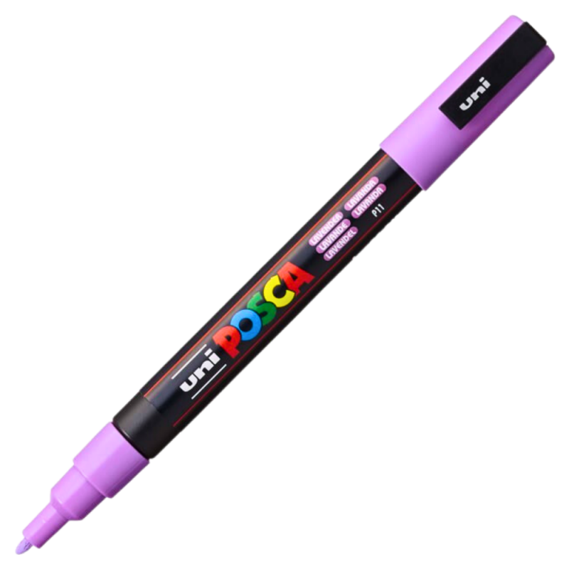 Marker pc-3m posca cu vopsea pe baza de apa,varf fin, 0.9-1.3 mm,mov lavanda