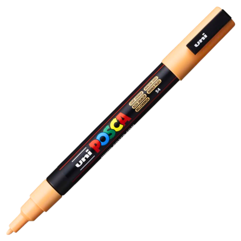 Marker PC-3M Posca cu vopsea pe baza de apa,varf fin, 0.9-1.3 mm,portocaliu deschis