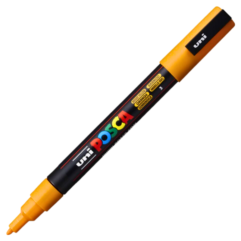 Marker PC-3M Posca cu vopsea pe baza de apa,varf fin, 0.9-1.3 mm,portocaliu inchis