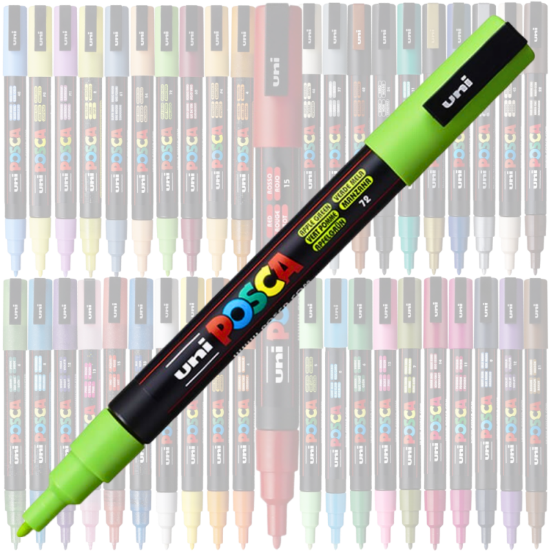 Marker PC-3M Posca cu vopsea pe baza de apa,varf fin, 0.9-1.3 mm,verde mar [2]