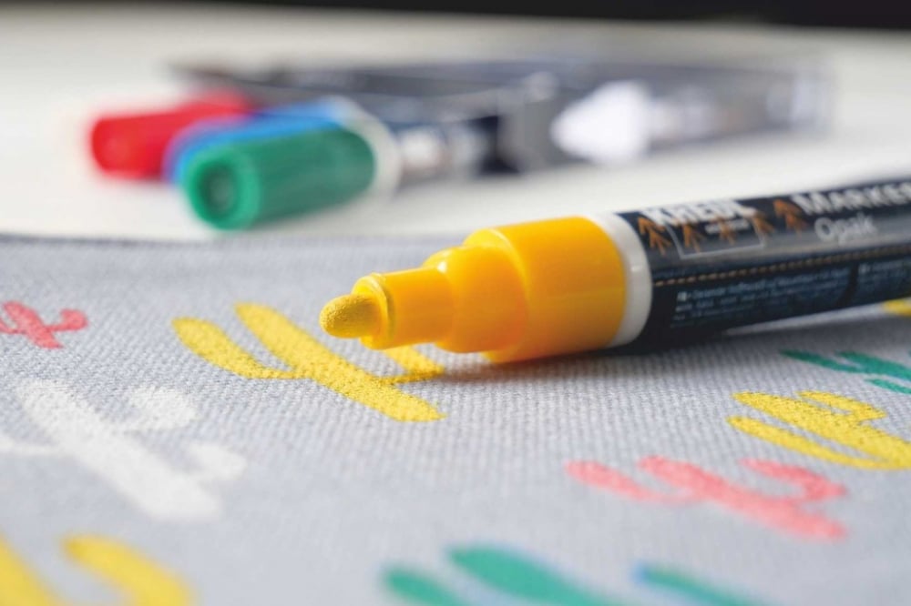 Marker pentru textile Opak, vârf mediu 5 bucati/set [4]