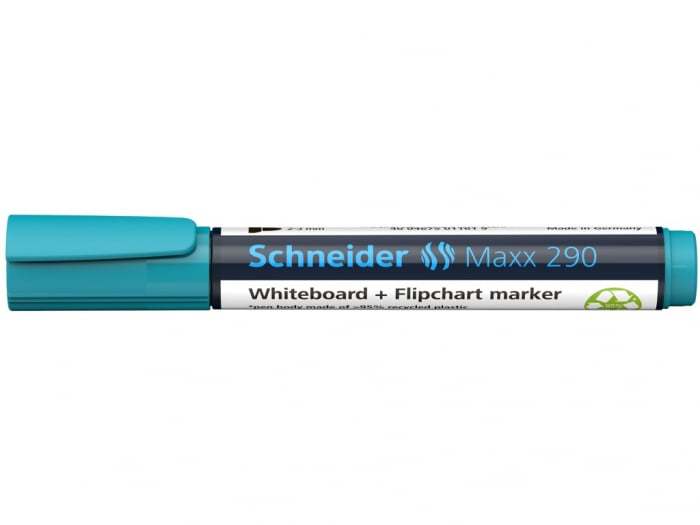 Marker pentru whiteboard cu varf rotund,model Schneider Maxx 290,8 culori