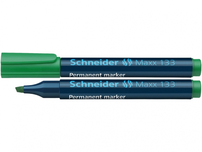 Marker permanent cu varf tesit,model Schneider Maxx 133,8 culori