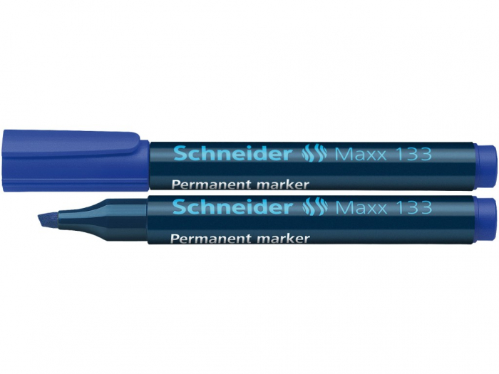 Marker permanent cu varf rotund,model Schneider Maxx 130,8 culori