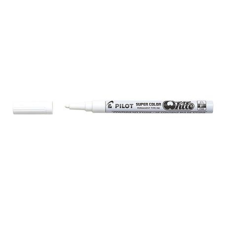 Marker permanent Pilot Super Color Fine alb 3 mm varf rotund Marker permanent Pilot Super Color Fine varf rotund 3 mm alb