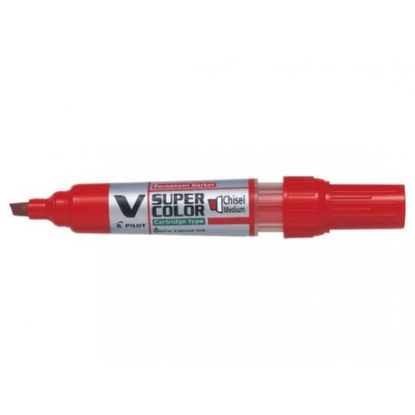 Marker permanent Pilot VSuper Color 2.2 mm varf tesit Marker permanent Pilot VSuper Color varf tesit 2.2 mm rosu