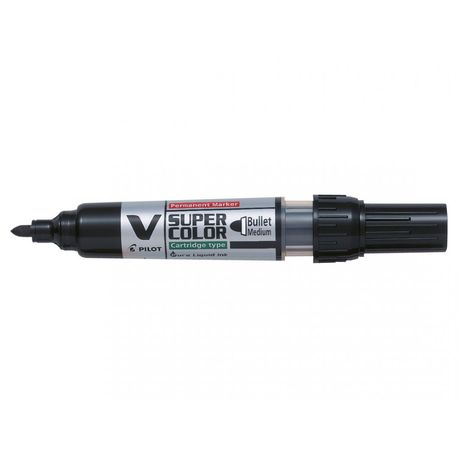 Marker permanent Pilot VSuper Color 4.5 mm varf rotund Marker permanent Pilot VSuper Color varf rotund 4.5 mm negru
