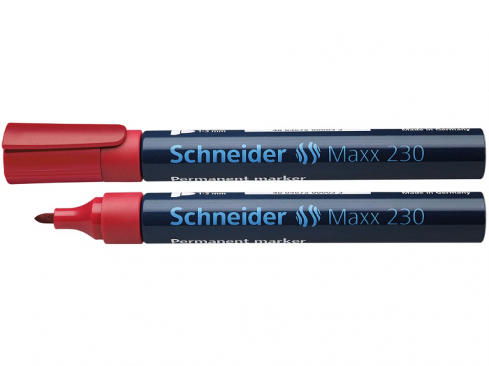 Marker permanent,varf rotund, model Schneider Maxx 230,4 culori