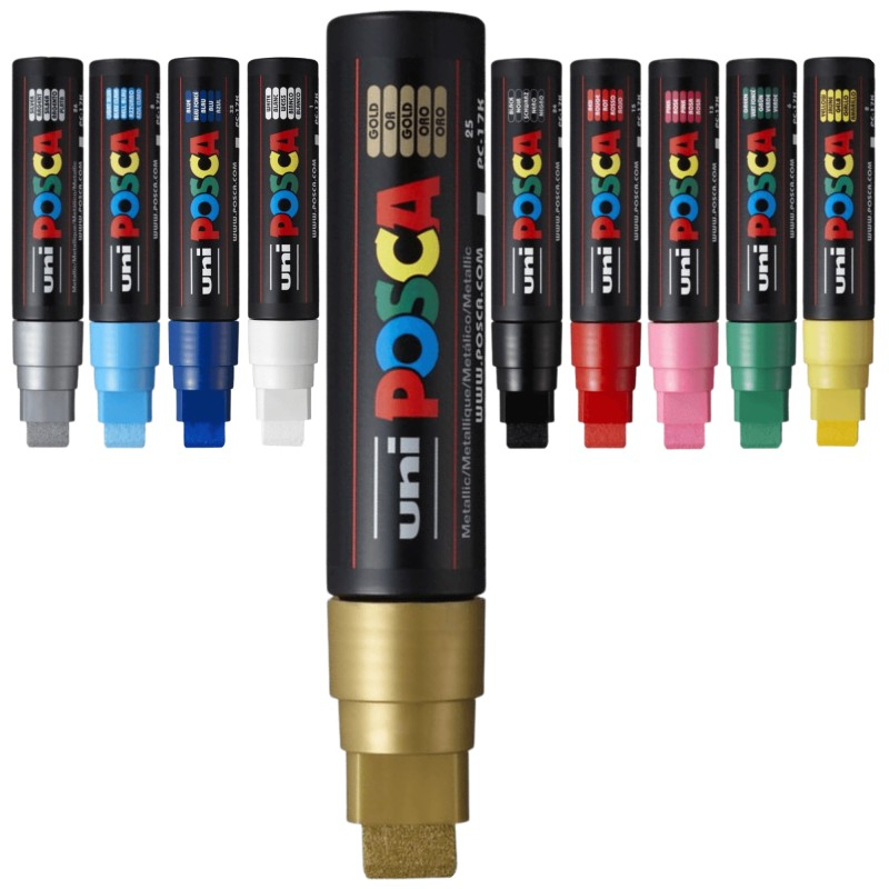 Marker UNI PC-17K Posca,15.0 mm,varf tesit,auriu [4]