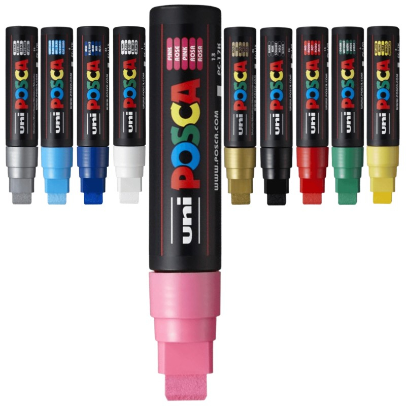 Marker UNI PC-17K Posca,15.0 mm,varf tesit,roz [4]