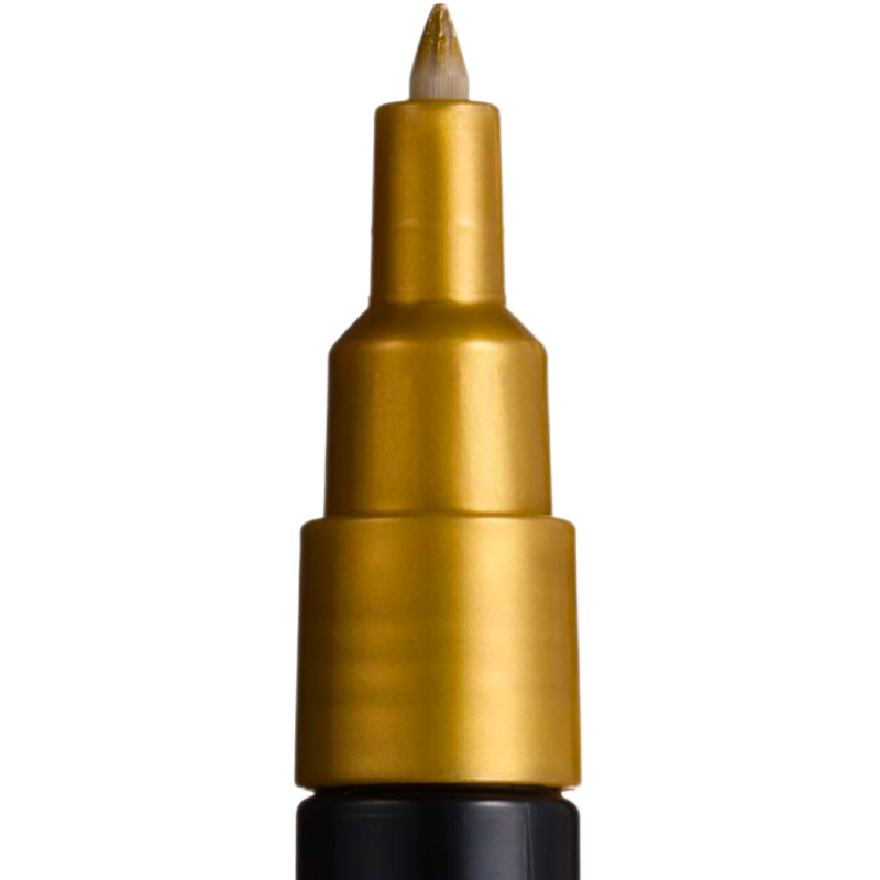 Marker UNI PC-1M Posca 0.7 mm,varf rotund,auriu [2]