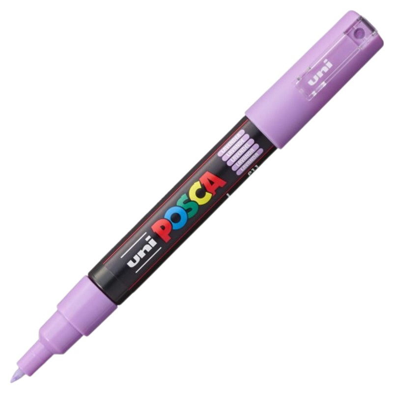 Marker uni pc-1m posca 0.7 mm,varf rotund,mov lavanda