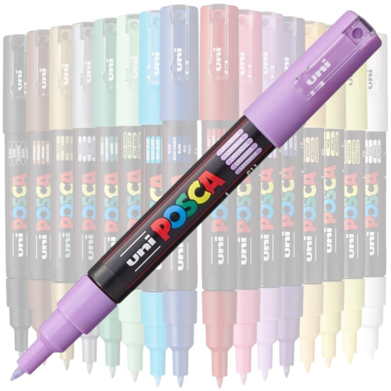 Marker UNI PC-1M Posca 0.7 mm,varf rotund,mov lavanda [3]