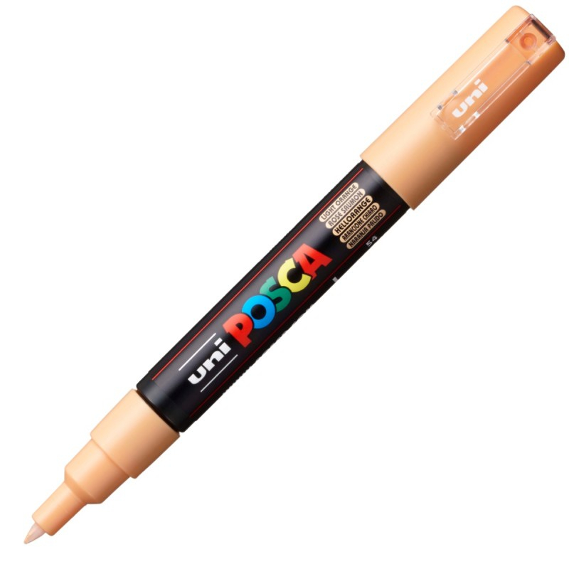 Marker UNI PC-1M Posca 0.7 mm,varf rotund,portocaliu deschis