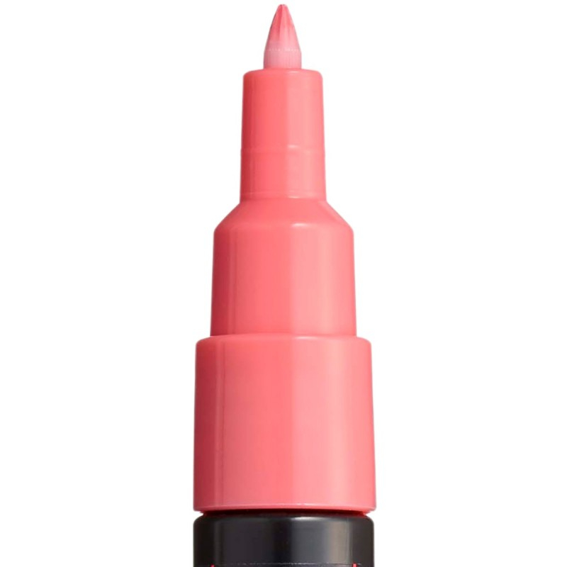 Marker UNI PC-1M Posca 0.7 mm,varf rotund,roz corai [2]