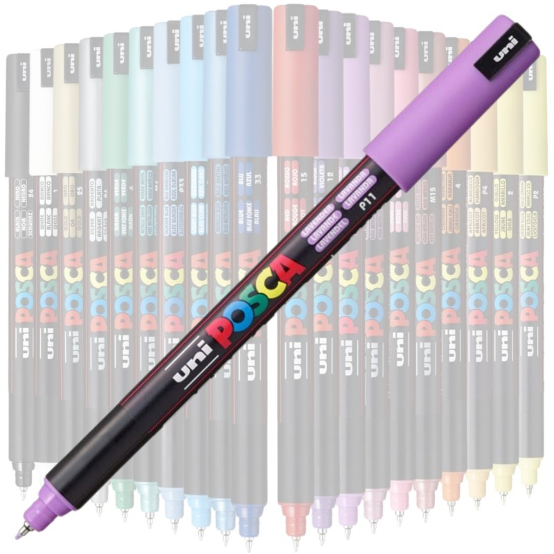 Marker UNI PC-1MR Posca, 0.7 mm,varf fin metalic,mov lavanda [2]