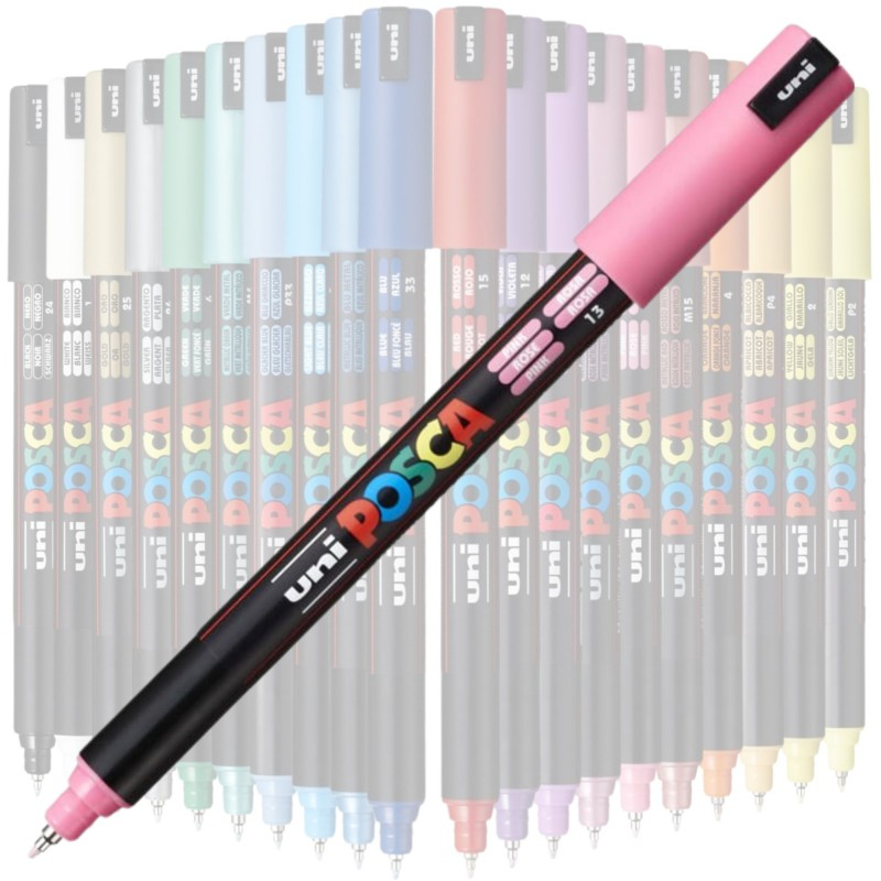 Marker UNI PC-1MR Posca, 0.7 mm,varf fin metalic,roz [2]