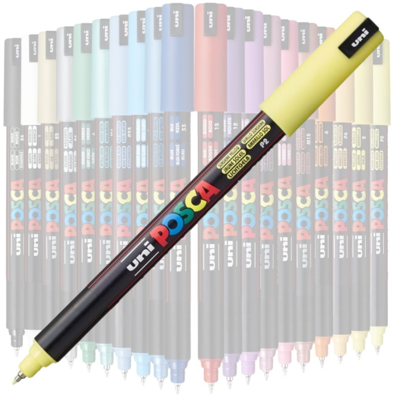 Marker UNI PC-1MR Posca, 0.7 mm,varf fin metalic,sunshine yellow [2]