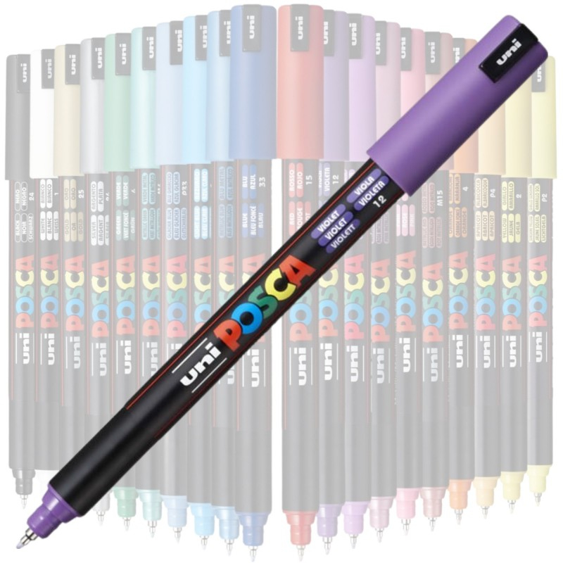 Marker UNI PC-1MR Posca, 0.7 mm,varf fin metalic,violet [2]