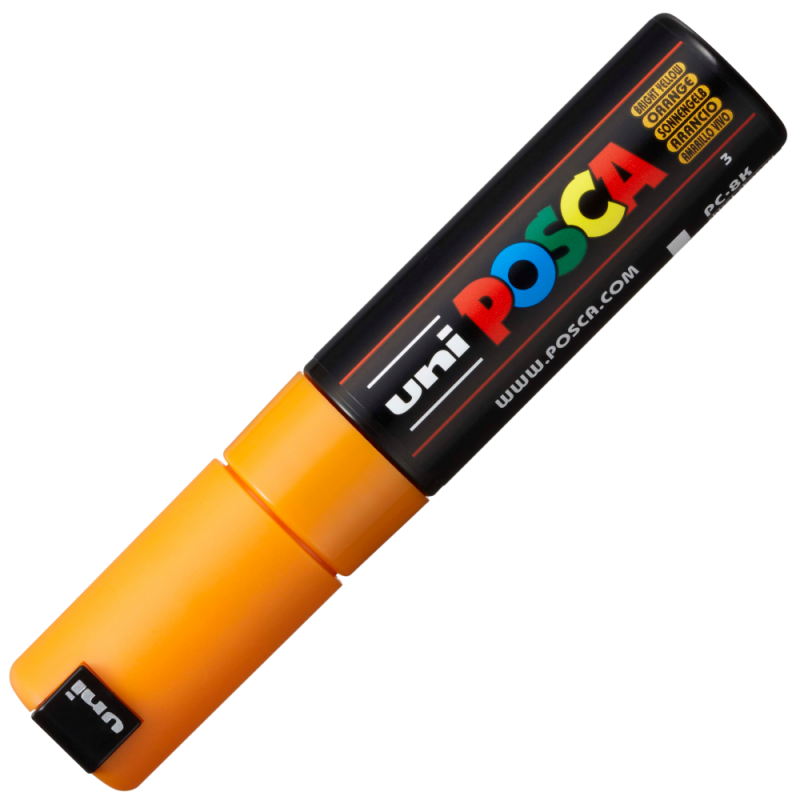 Marker UNI PC-8K Posca, 8.0 mm,varf tesit,galben intens [2]