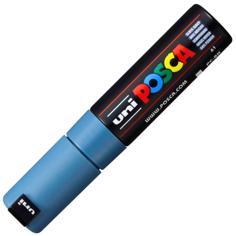 Marker UNI PC-8K Posca, 8.0 mm,varf tesit,gri albastrui [2]