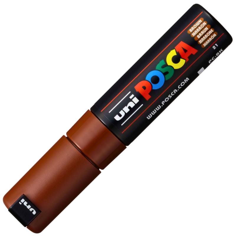 Marker UNI PC-8K Posca, 8.0 mm,varf tesit,maro [2]