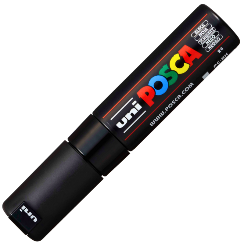 Marker UNI PC-8K Posca, 8.0 mm,varf tesit,negru [2]