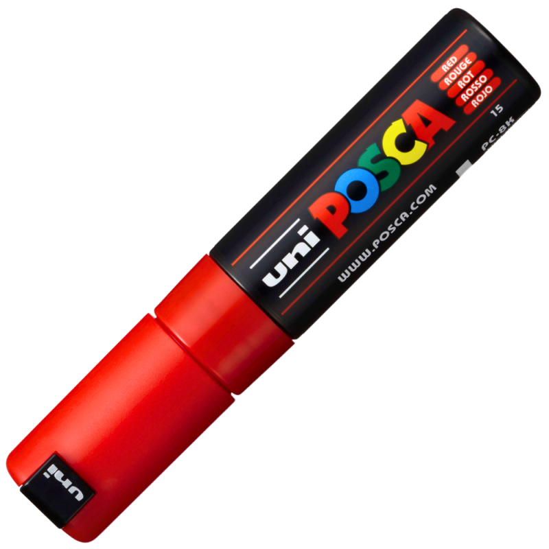 Marker UNI PC-8K Posca, 8.0 mm,varf tesit,rosu [2]
