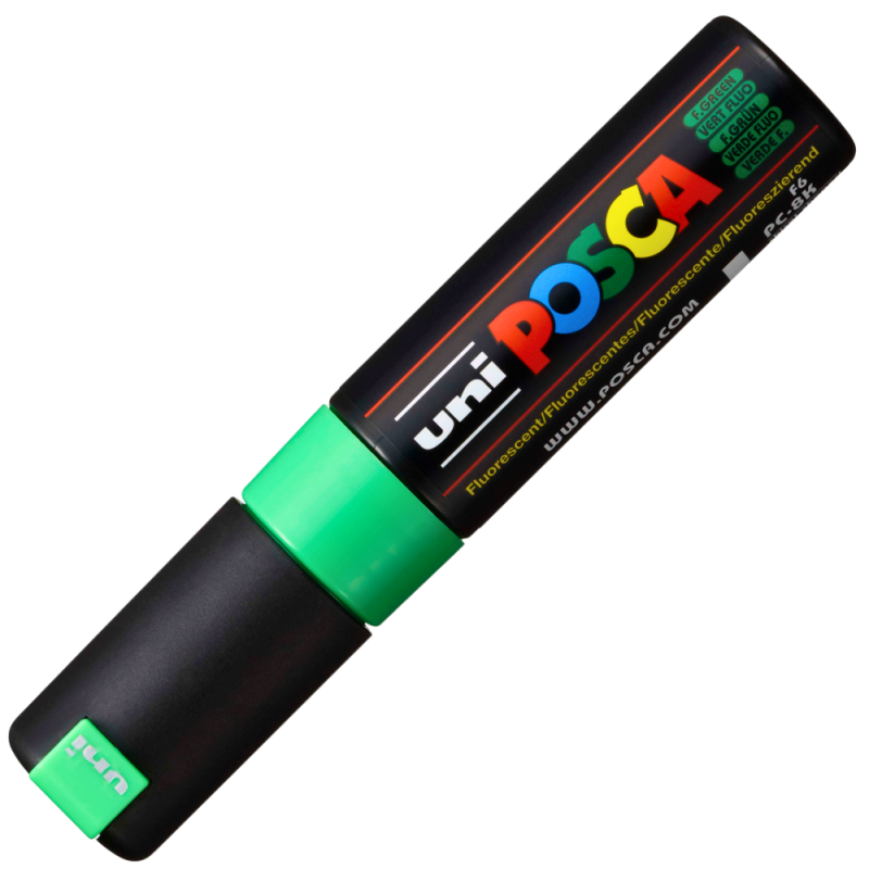 Marker UNI PC-8K Posca, 8.0 mm,varf tesit,verde fluorescent [2]