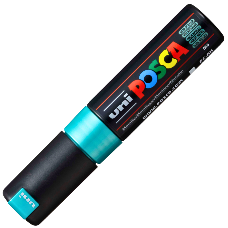 Marker UNI PC-8K Posca, 8.0 mm,varf tesit,verde metalizat [2]