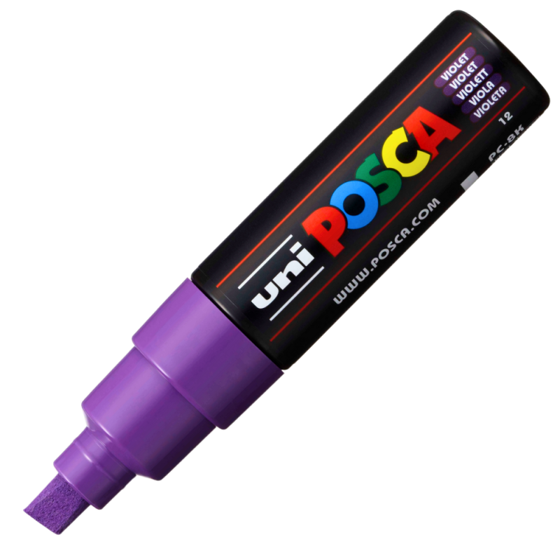 Marker uni pc-8k posca, 8.0 mm,varf tesit,violet