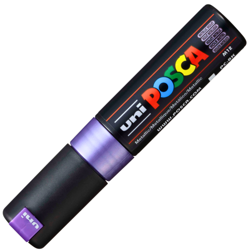 Marker UNI PC-8K Posca, 8.0 mm,varf tesit,violet metalizat [2]