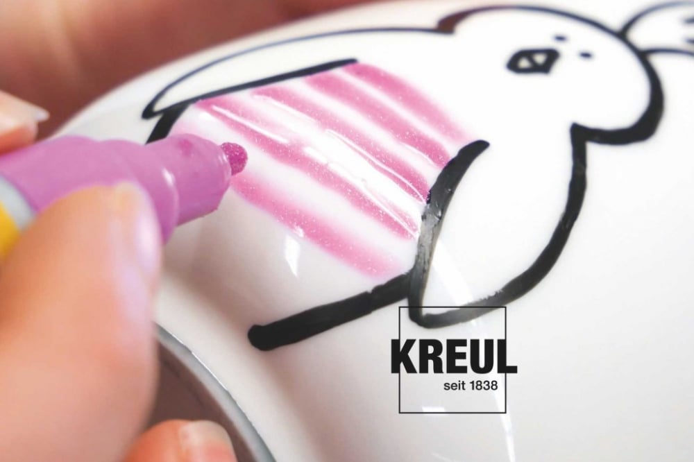 Markere Kreul Glitter pentru sticlă și porțelan,varf mediu 1-3 mm,diverse culori [3]