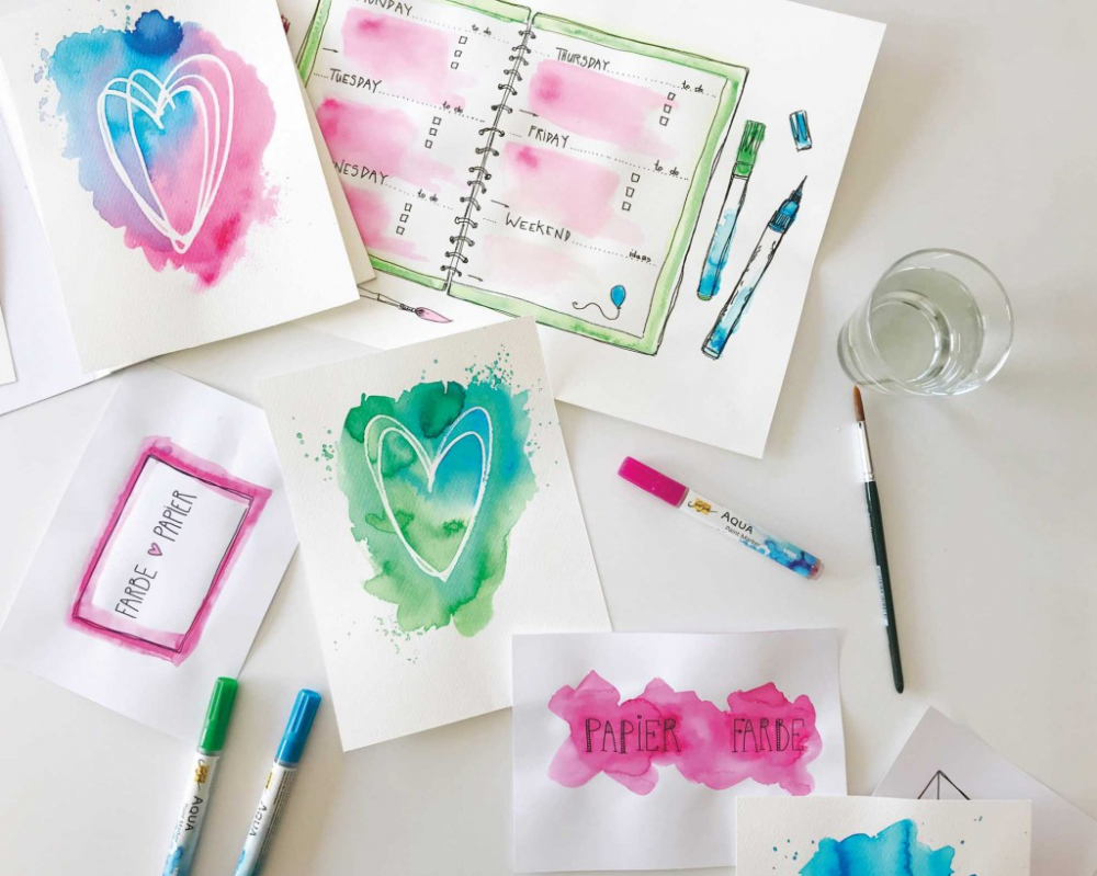 Set de scris pentru felicitari si lettering Markere Paper Love Kreul, 5 bucati/set [4]