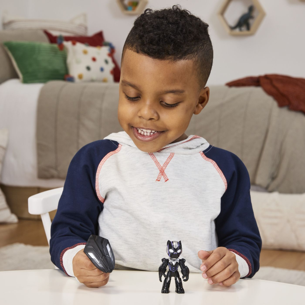 MARVEL IRON MAN SI PRIETENII SAI UIMITORI FIGURINA BLACK PANTHER 7.6CM [3]