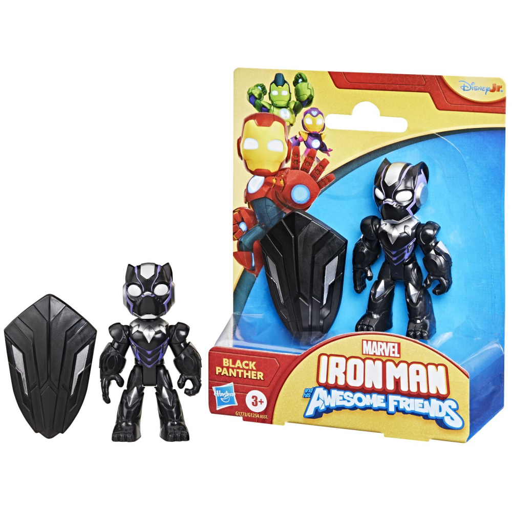MARVEL IRON MAN SI PRIETENII SAI UIMITORI FIGURINA BLACK PANTHER 7.6CM [6]