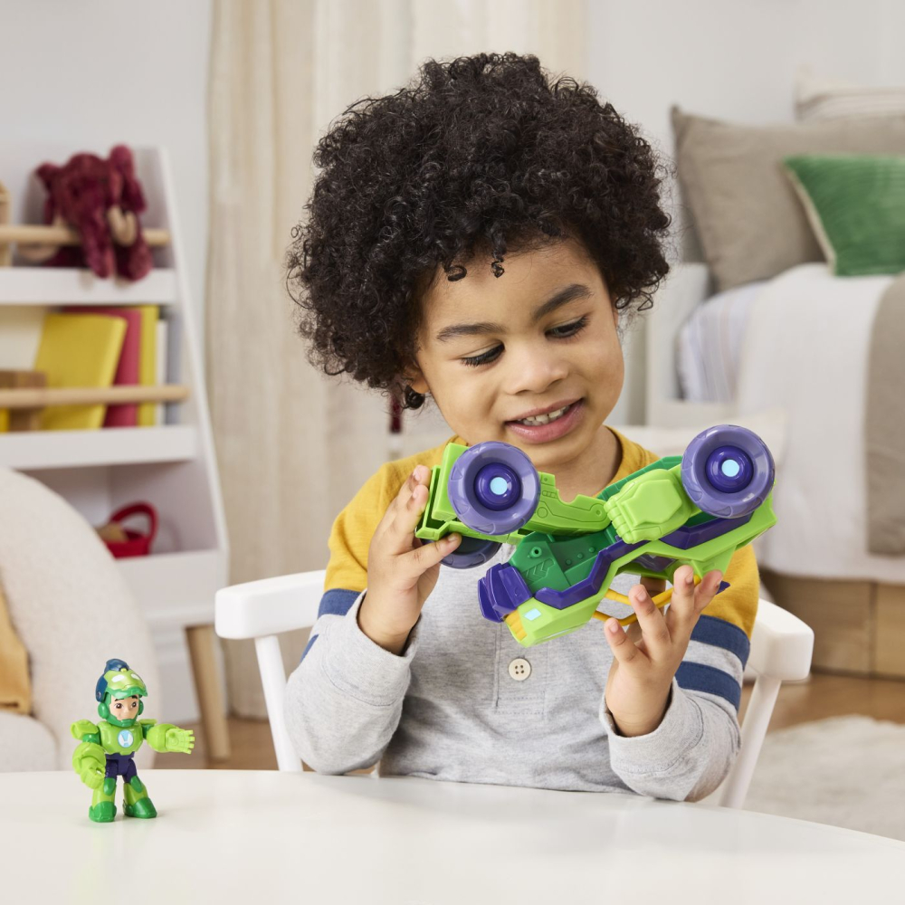 MARVEL IRON MAN SI PRIETENII SAI UIMITORI SET VEHICUL 2 IN 1 SI FIGURINA IRON HULK [3]