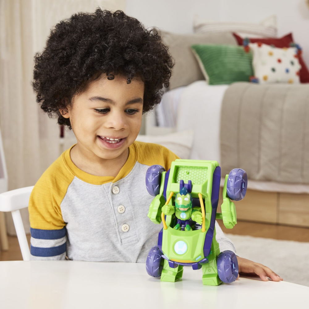 MARVEL IRON MAN SI PRIETENII SAI UIMITORI SET VEHICUL 2 IN 1 SI FIGURINA IRON HULK [5]