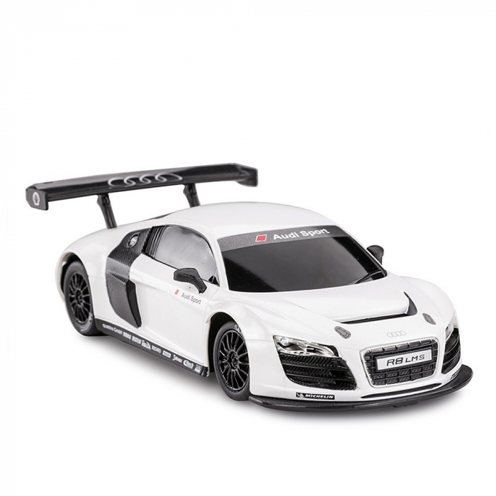 Mașină cu Telecomandă Audi R8 Albă, Scara 1:24  [4]