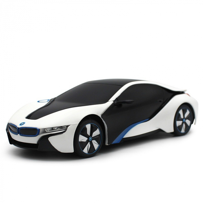 Mașină cu Telecomandă BMW i8 Albă, Scara 1:24  [5]
