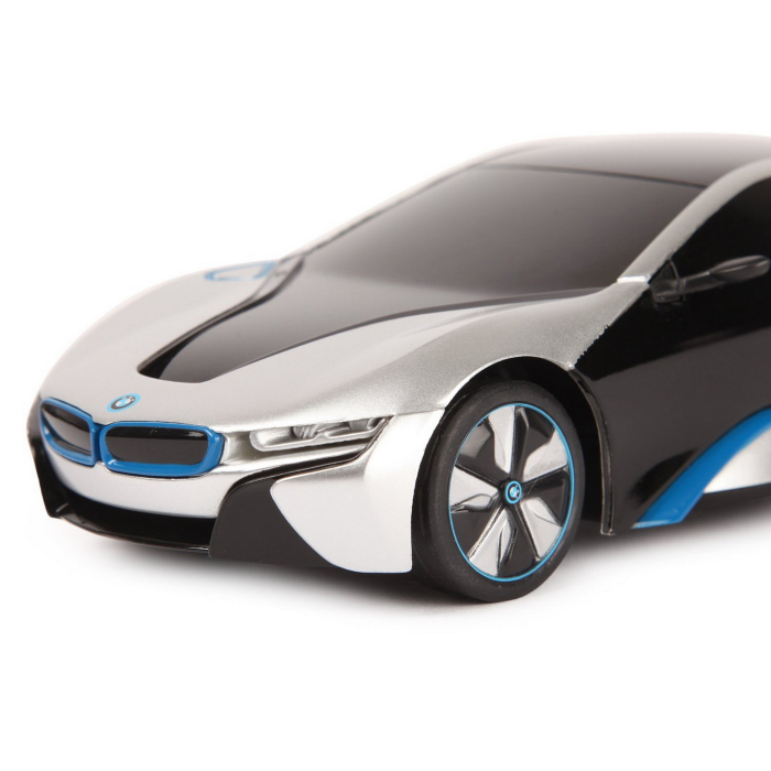Mașină cu Telecomandă BMW i8 Argintie, Scara 1:24 [6]