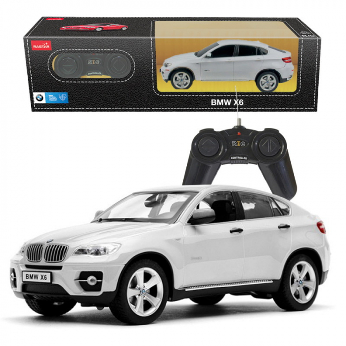 Mașină cu Telecomandă BMW X6 Alb, Scara 1:24  [2]
