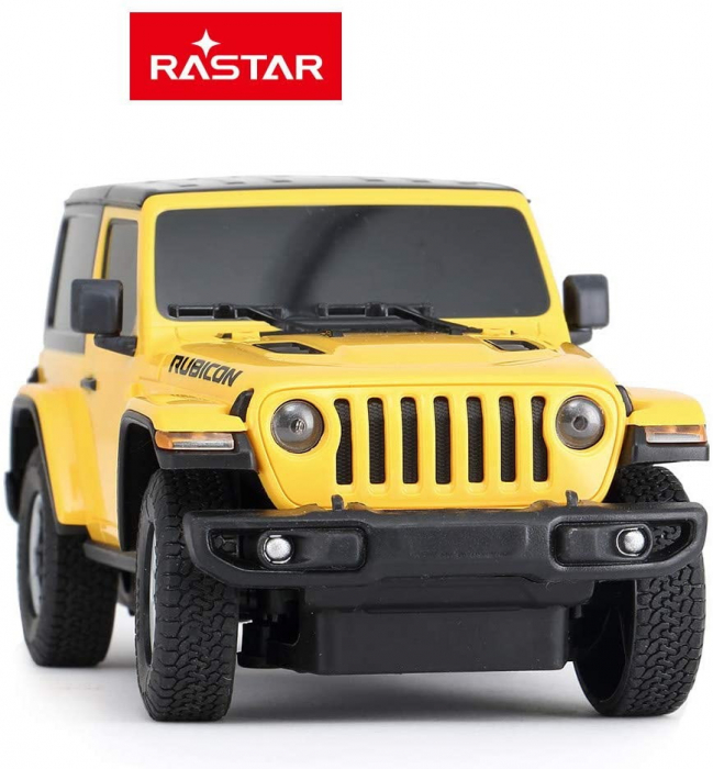 Mașină cu Telecomandă Jeep Wrangler Rubicon Galben, Scara 1:24 [3]