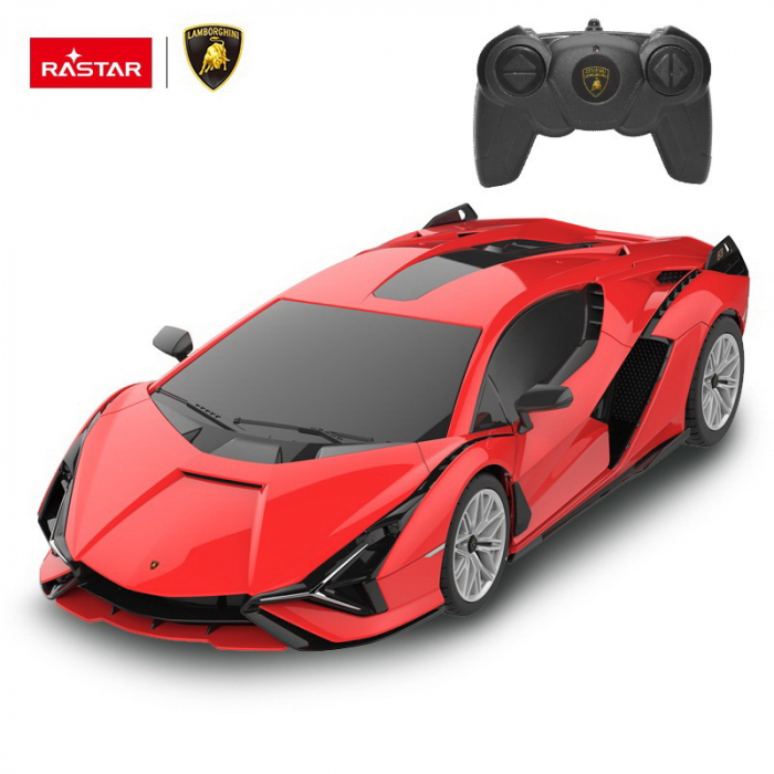 Mașină cu Telecomandă Lamborghini Sian Roșu, Scara 1:24  [6]