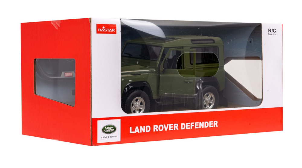 MASINA CU TELECOMANDA LAND ROVER DEFENDER VERDE CU SCARA 1 LA 14