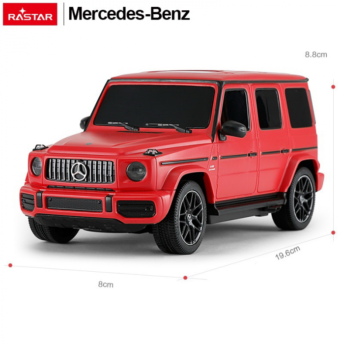 Mașină cu Telecomandă Mercedes-Benz G63 Roșu, Scara 1:24 [7]
