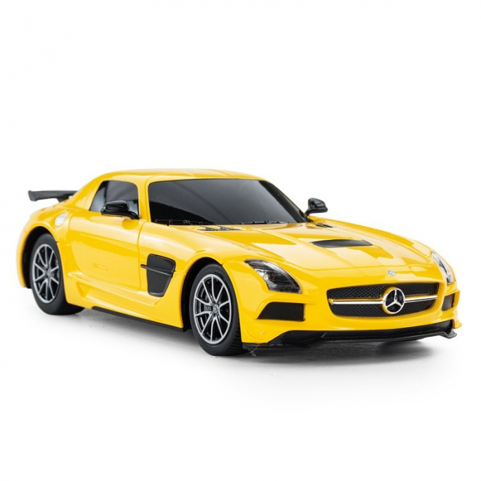 Mașină cu Telecomandă Mercedes-Benz SLS AMG Galbenă, Scara 1:18 [3]